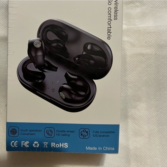 Portable wireless compact headphones Black iOS and android compatible NWT - Picture 4 of 6